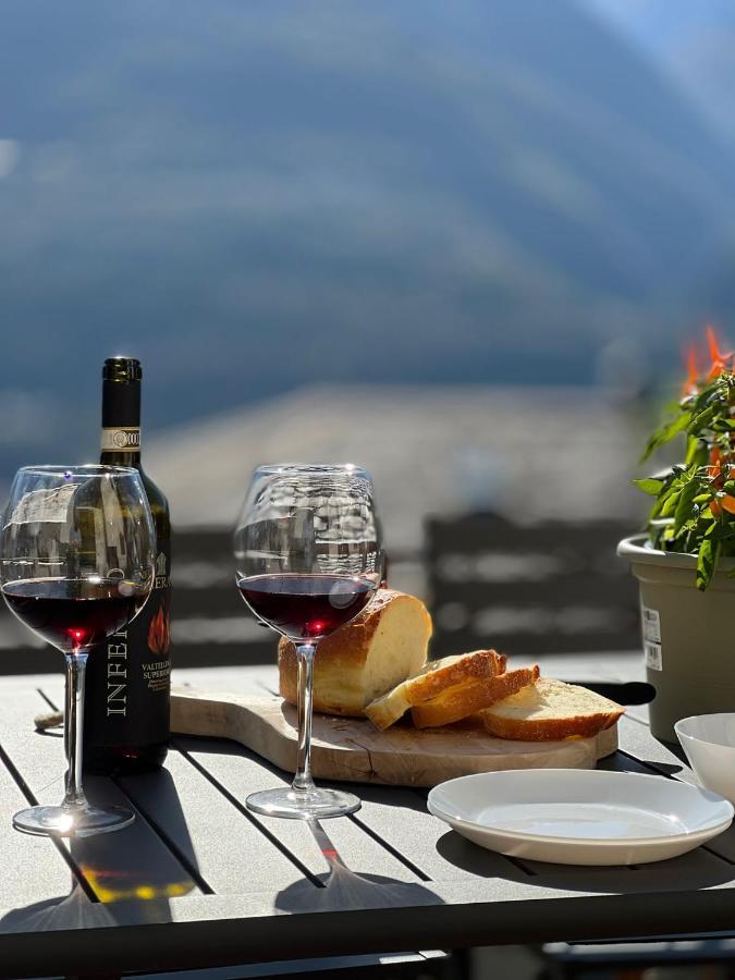 Panoramic Apartment Italian Alps Valtellina Near Sondrio, Tirano Poggiridenti Екстериор снимка
