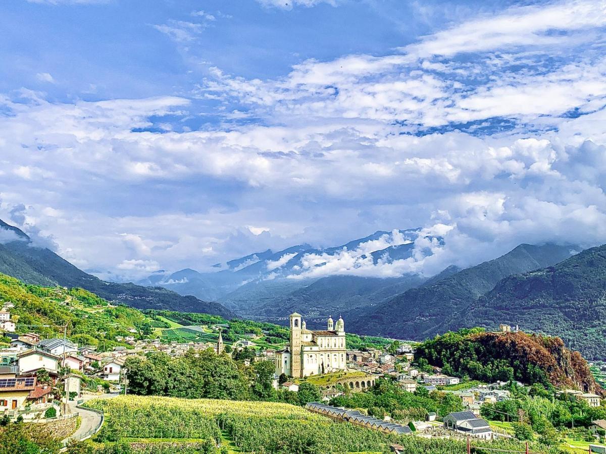 Panoramic Apartment Italian Alps Valtellina Near Sondrio, Tirano Poggiridenti Екстериор снимка