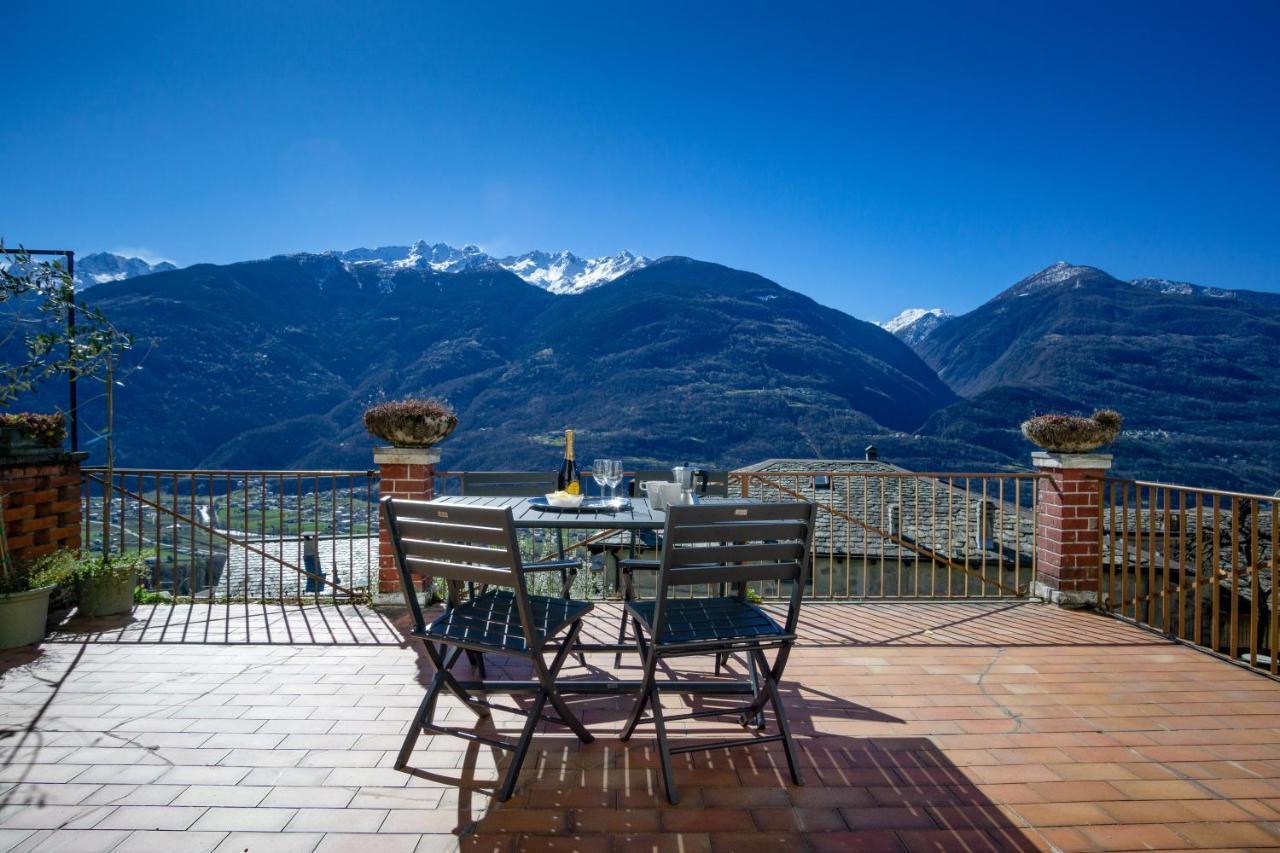 Panoramic Apartment Italian Alps Valtellina Near Sondrio, Tirano Poggiridenti Екстериор снимка