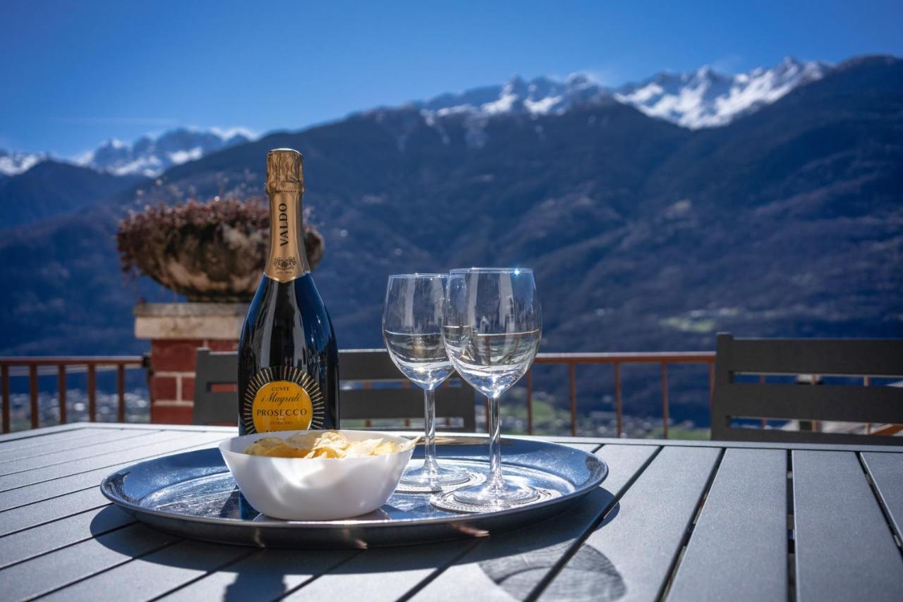 Panoramic Apartment Italian Alps Valtellina Near Sondrio, Tirano Poggiridenti Екстериор снимка